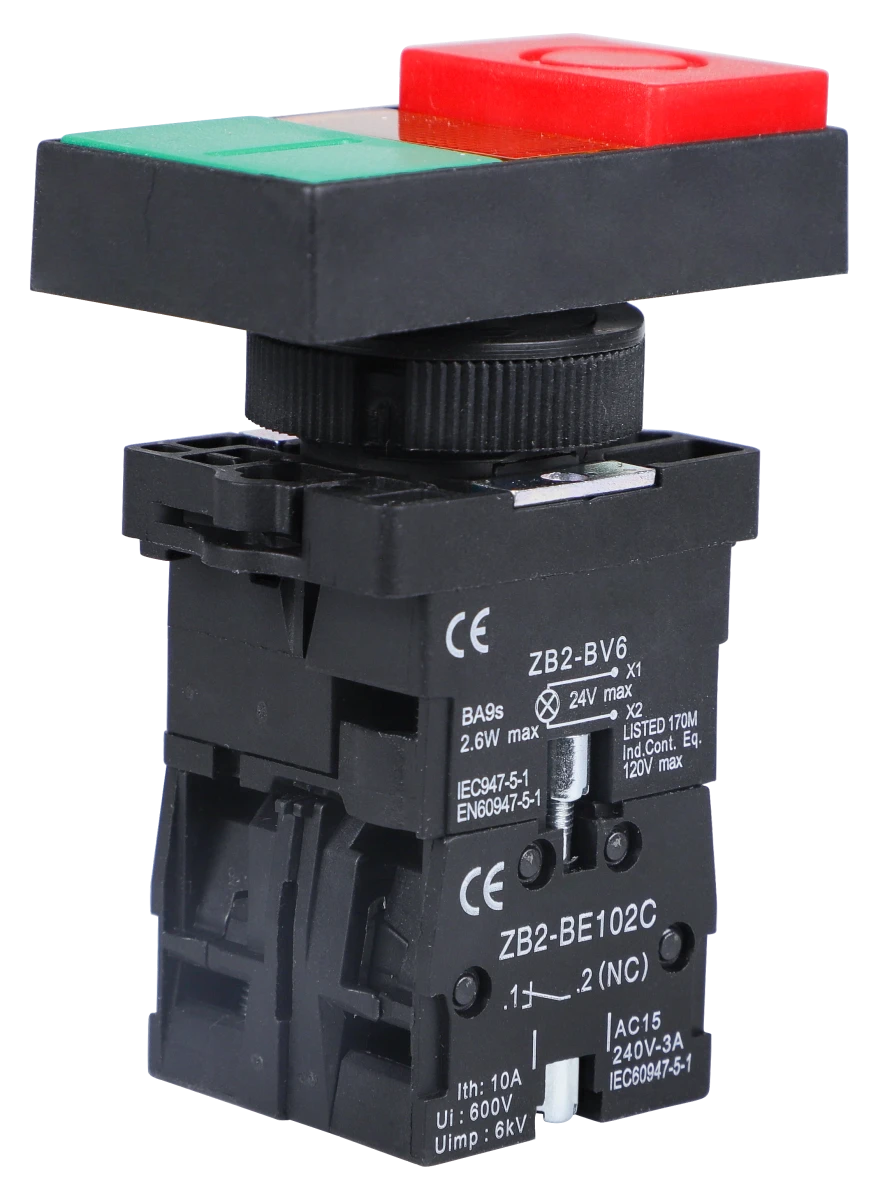 Softlight SL-CPB01BW8466-024 — Botão Plástico Duplo Luminoso