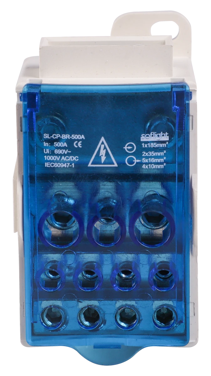 Softlight SL-CP-BR-500A — Bloco Repartidor Unipolar 80 a 500A