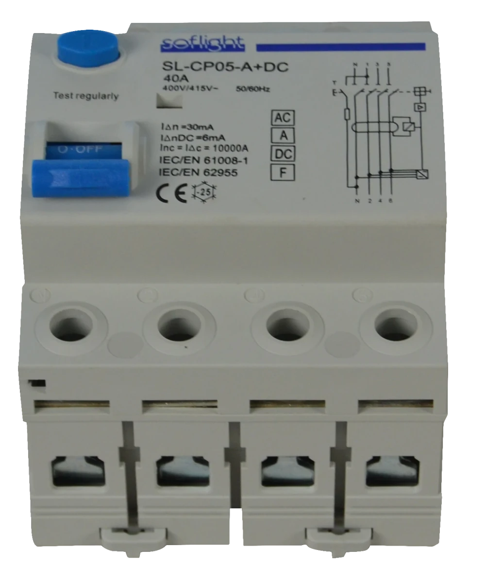 Softlight SL-CP05440-30-A+DC — Interruptores Diferenciais Modulares Tipo A + DC (imagem de família)