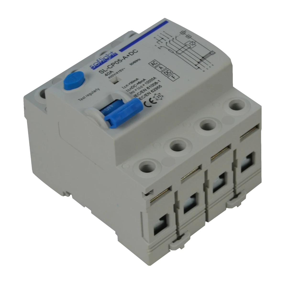 Softlight SL-CP05440-30-A+DC — Interruptores Diferenciais Modulares Tipo A + DC (imagem de família)